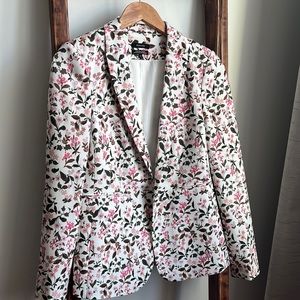 Floral Blazer with Pink Accents